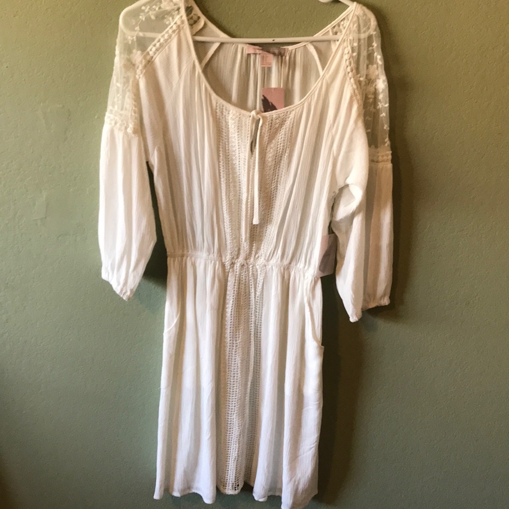 Forever 21 cream colored gauze dress